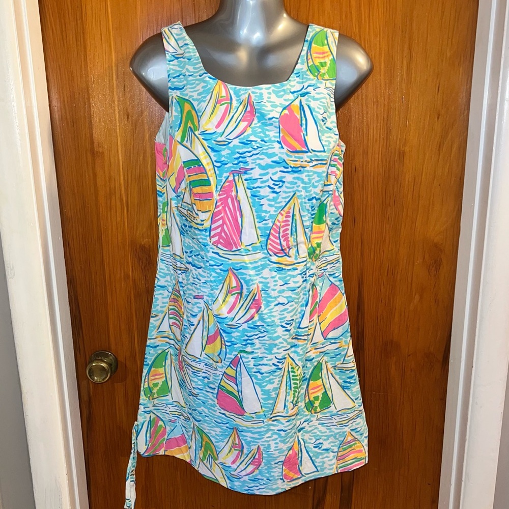 Lilly Pulitzer Delia Shift in You Gotta Regatta Sz 6